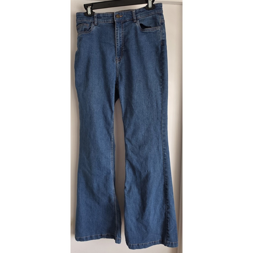 Forever 21 Women Jeans Size 28 Blue Solid Casual Straight Denim Y2K
